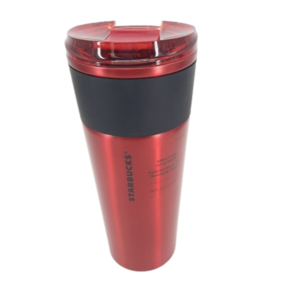 Starbucks Red Stainless Steel Cold Brew Cup Tumbler Limited New